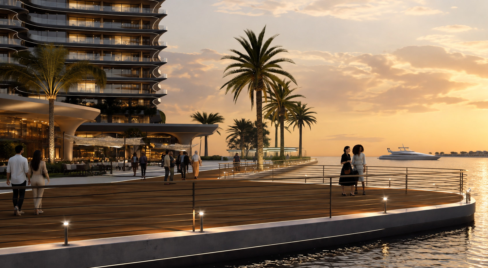 Marsa Al Saadiyat waterfront dining sunset