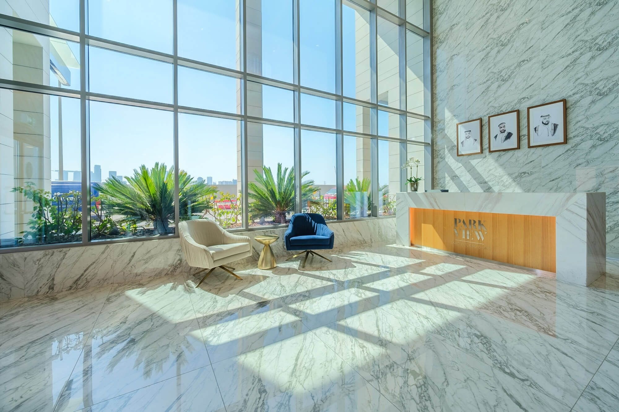 Modern twin towers of Park View on Saadiyat Island featuring contemporary architecture and landscaped surroundings in Abu Dhabi.
