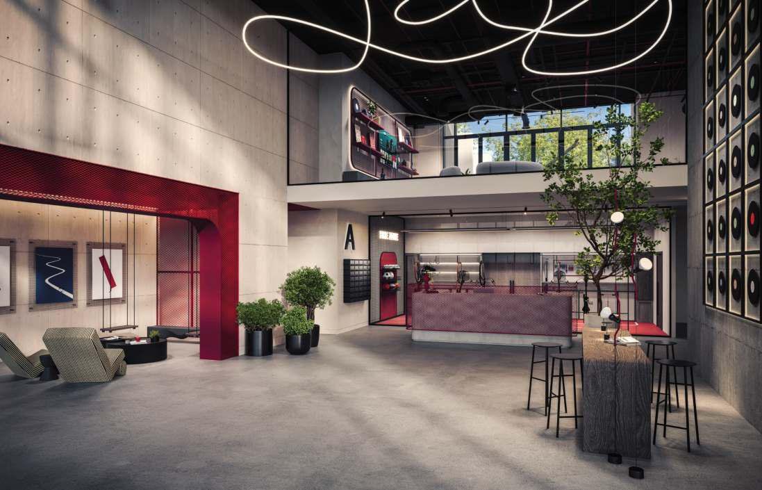 Contemporary apartment facade at Nouran Living Marina District Abu Dhabi